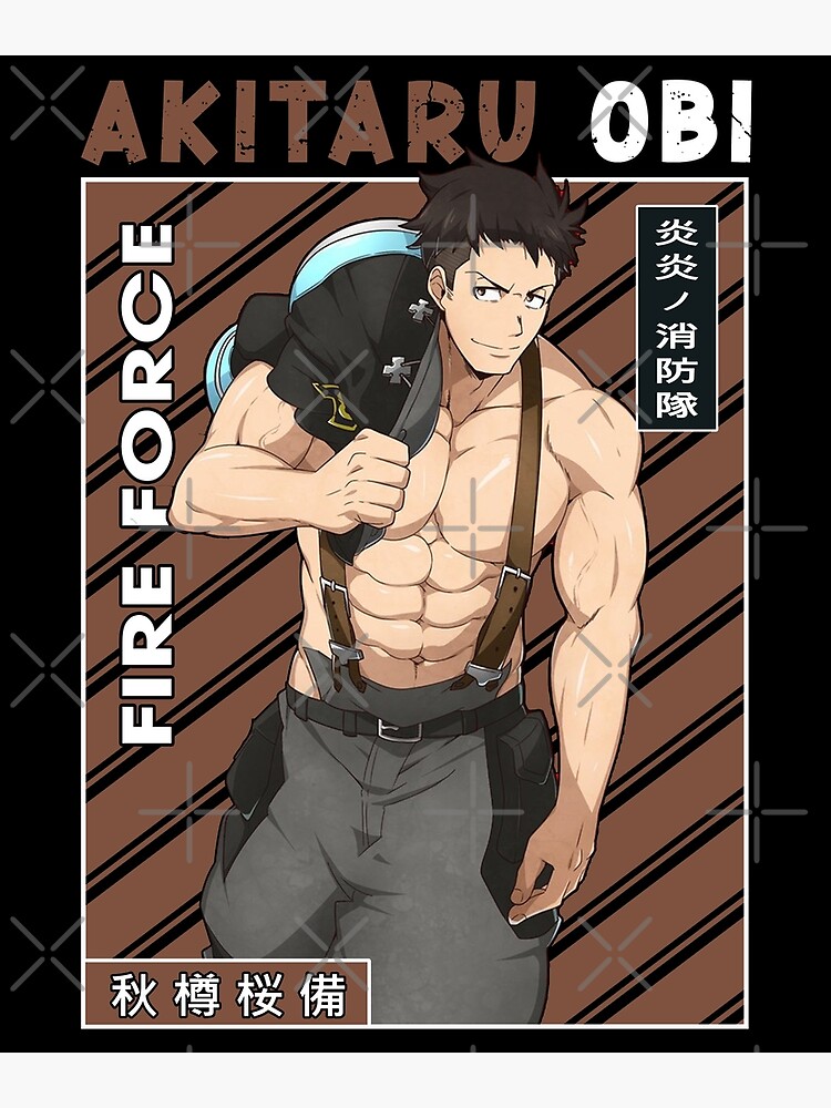 Fire Force Anime Character Akitaru Obi Art Poster By Vincentray2 Redbubble 3116