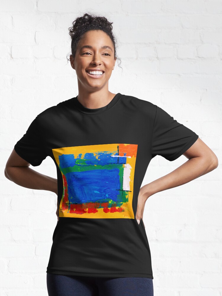 Active T-Shirt, Abstract Blue designed and sold by Claudiocmb