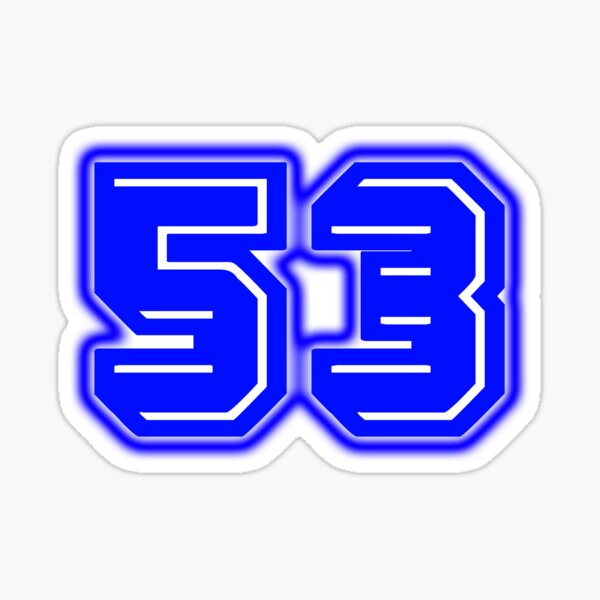 Vista previa del artículo con la obra «Número azul 53», diseñado y vendido por sport-blue.