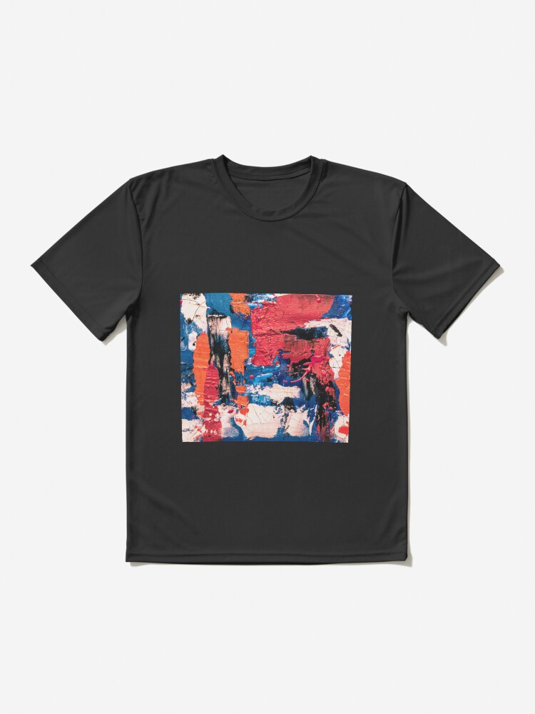 Alternate view of Abstract Painting with Red Tendency Active T-Shirt
