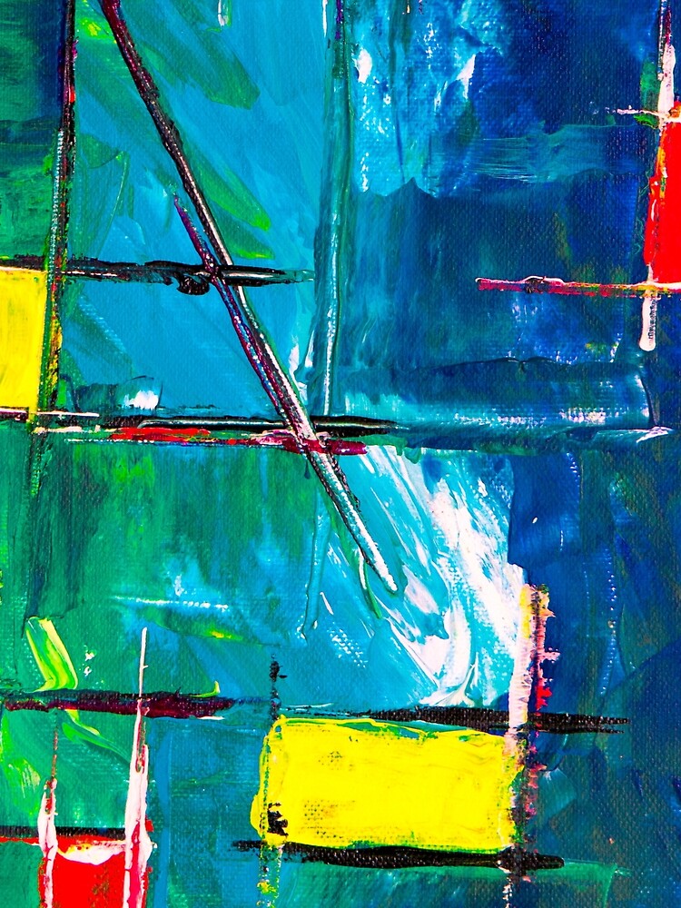 Thumbnail 6 of 6, Sleeveless Top, Abstract Painting with Blue Tendency designed and sold by Claudiocmb.