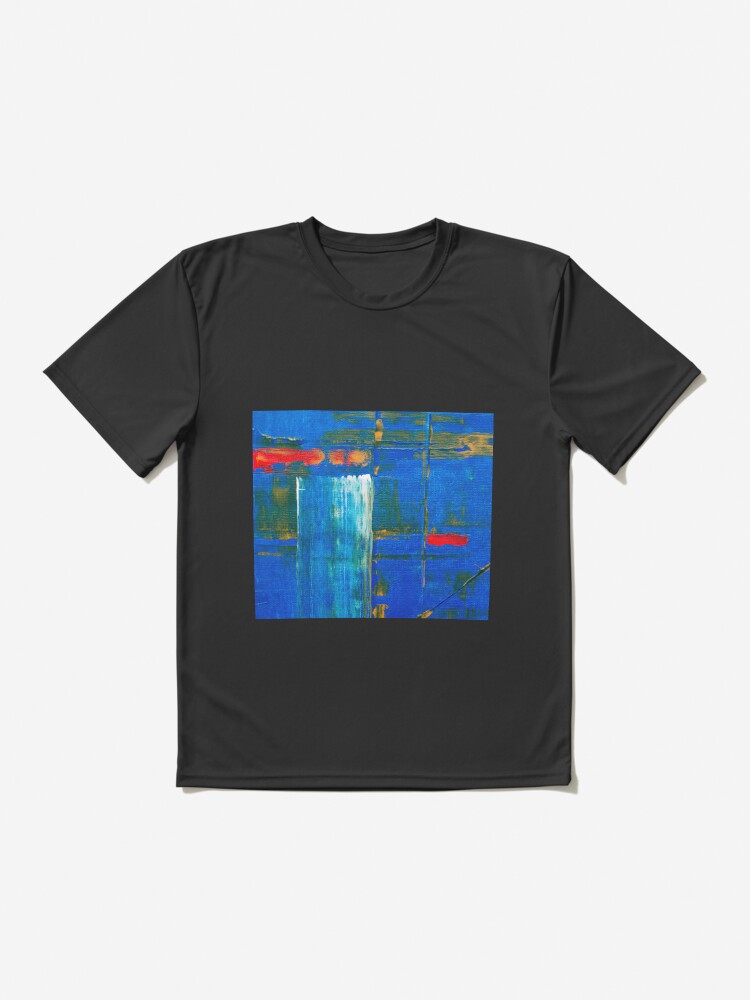 Thumbnail 2 of 7, Active T-Shirt, Abstract Painting with Blue Tendency designed and sold by Claudiocmb.