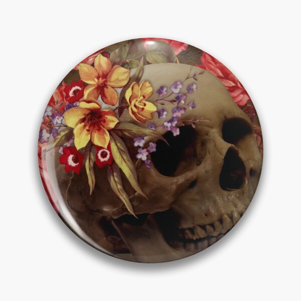 Item preview, Skull and Flowers - Digital Collage designed and sold by DoggoTankDesign.