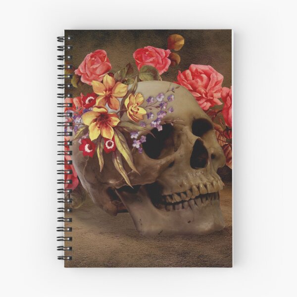 Item preview, Skull and Flowers - Digital Collage designed and sold by DoggoTankDesign.