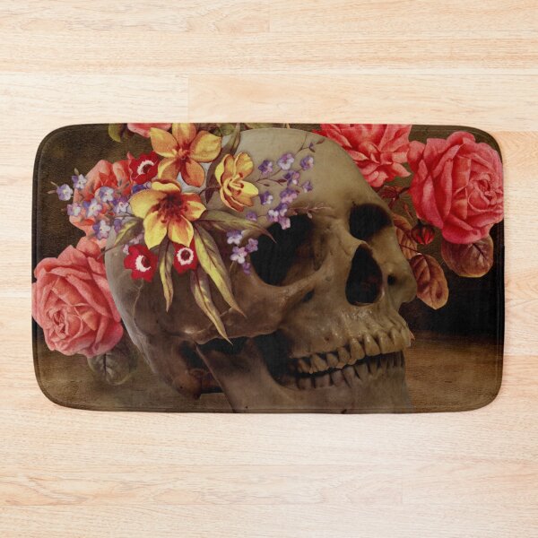 Item preview, Skull and Flowers - Digital Collage designed and sold by DoggoTankDesign.