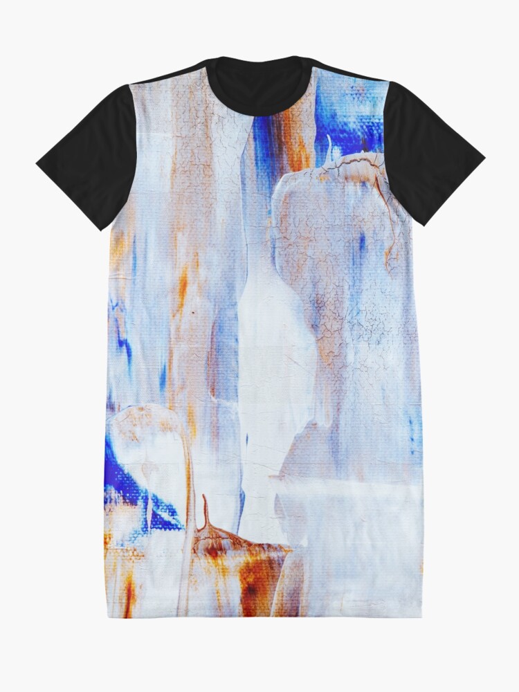 Alternate view of Abstract Painting with White Tendency Graphic T-Shirt Dress