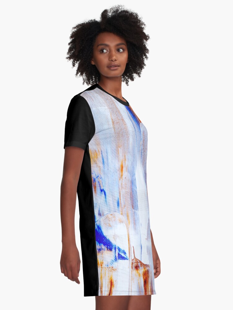 Alternate view of Abstract Painting with White Tendency Graphic T-Shirt Dress