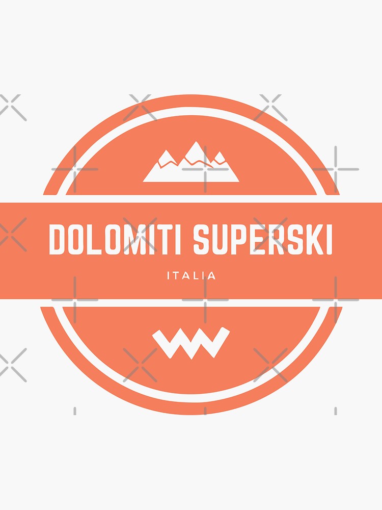 Dolomiti Superski Italy Mountain Snowboard Ski Resort Vintage Logo | Sticker