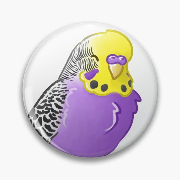 Item preview, Nonbinary Pride Budgie designed and sold by AdoraBirdArt.