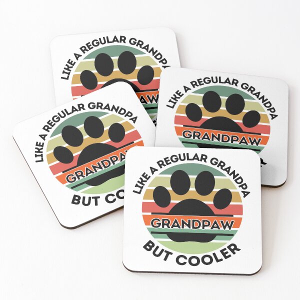 Item preview, Retro Grand Paw Like A Regular Grandpa But Cooler (black text) designed and sold by CaitU.