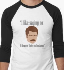 I Like Saying No Men's Baseball ¾ T-Shirt