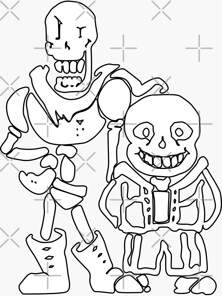  Undertale - Sans and Papyrus Sticker Bumper Sticker