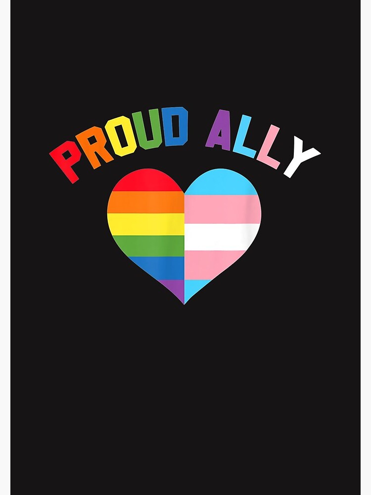 "Proud Ally LGBT Rainbow Heart LGBTQIA+ Pride Month, LGBT Flag