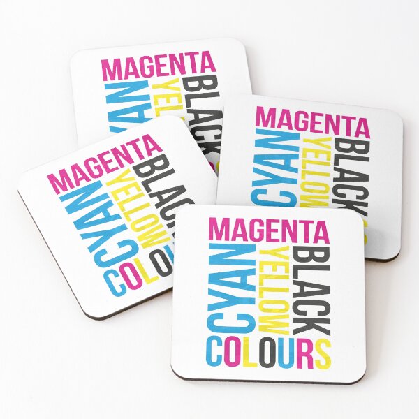 Item preview, Cyan Magenta Yellow Black (Colours) Grunge Typography designed and sold by John Uttley.