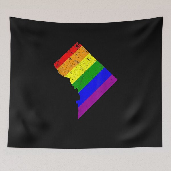 Item preview, Rainbow LGBT Pride Washington DC Silhouette LGBT Pride Month designed and sold by LukaszJasinski.