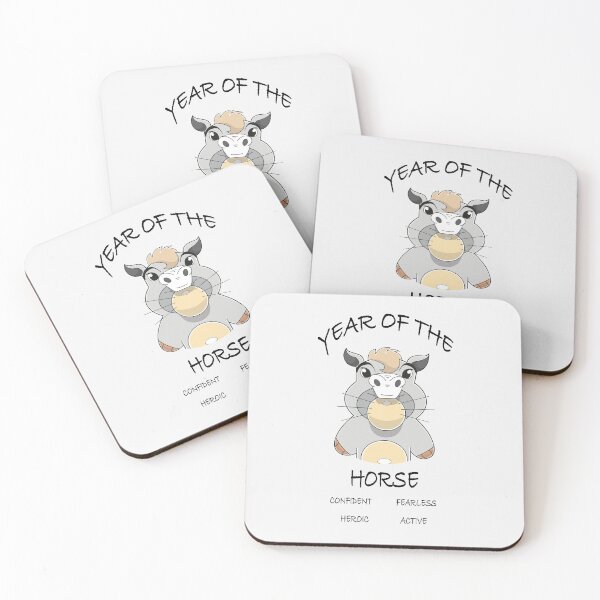 Item preview, Year of the Horse (BLK txt) designed and sold by MaxjazGames.
