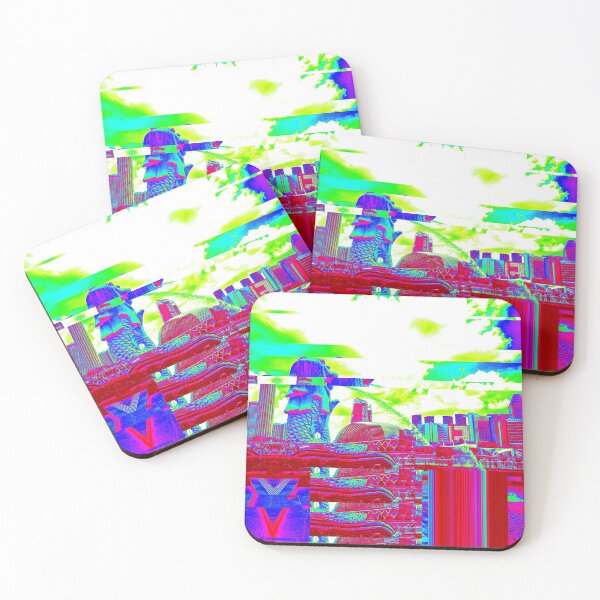 Item preview, Singapore Coastline Lion Fountain Glitch Art designed and sold by glitchhub.