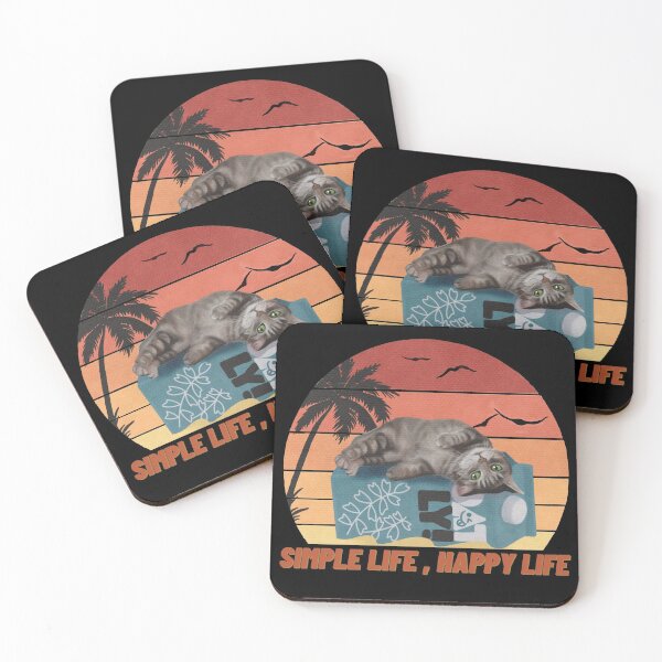 Item preview, Palm tree Sunset Cat designed and sold by SodaPUNCH.