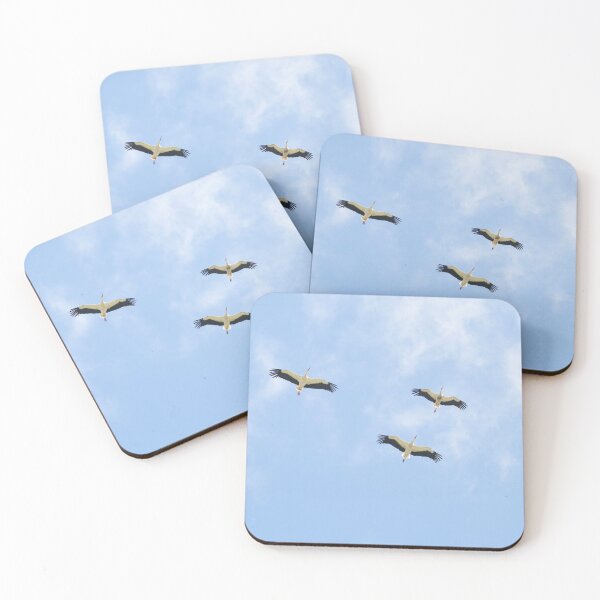 Item preview, White Storks in Flight  designed and sold by Tony Skerl.