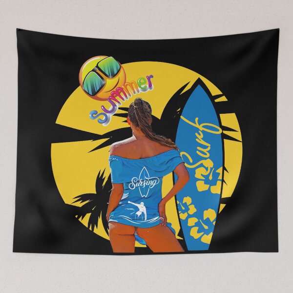 Item preview, Summer surfing girl designed and sold by GaryDobson.