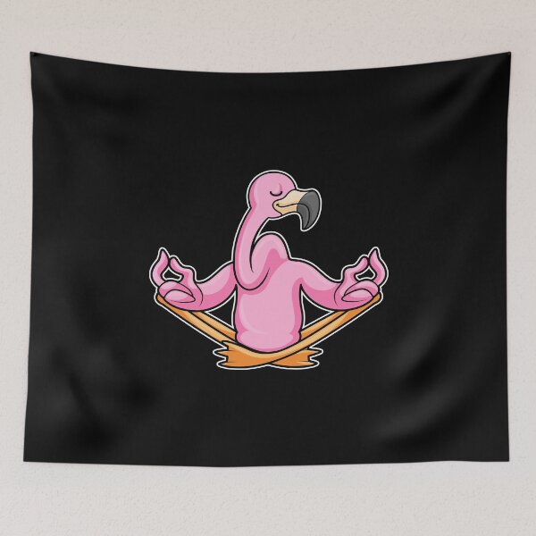 Item preview, Flamingo at Yoga in Cross-legged designed and sold by Snabdesign84.