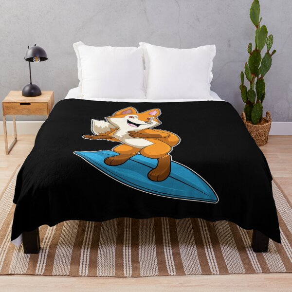 Aperçu de l'œuvre Fox as Surfer with Surfboard créée et vendue par Snabdesign84.
