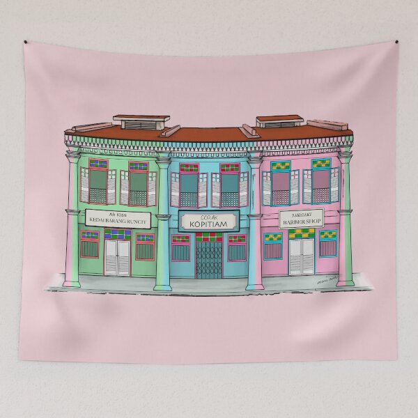 Item preview, PERANAKAN SHOPHOUSE Rose designed and sold by designsMM.