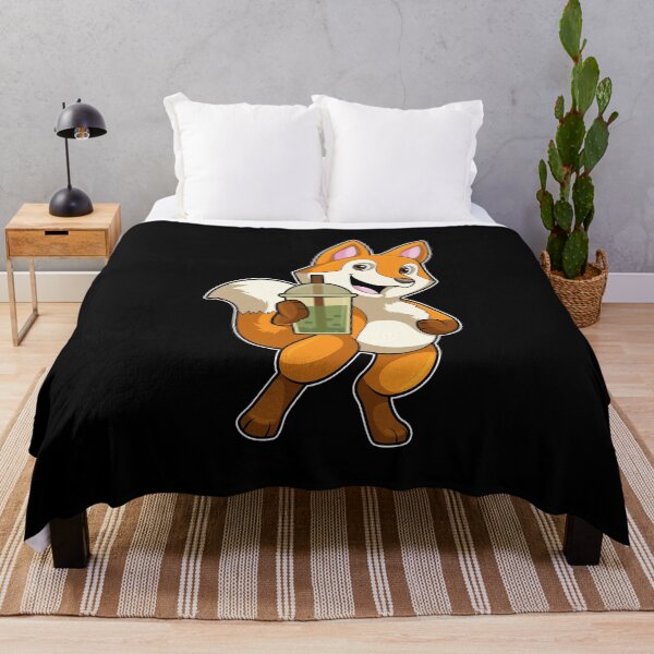 Aperçu de l'œuvre Fox at Drinking with Bubble Tea créée et vendue par Snabdesign84.
