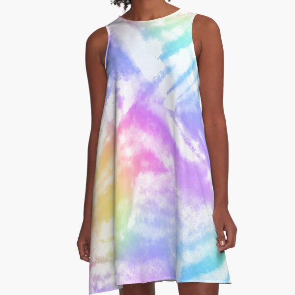 pastel tie dye dress