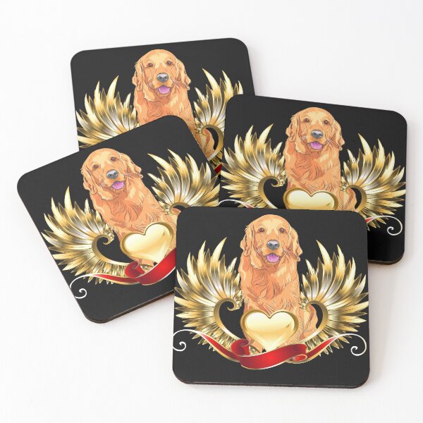 Item preview, Golden Retiever With Golden Wings designed and sold by SuperDogsEmpire.