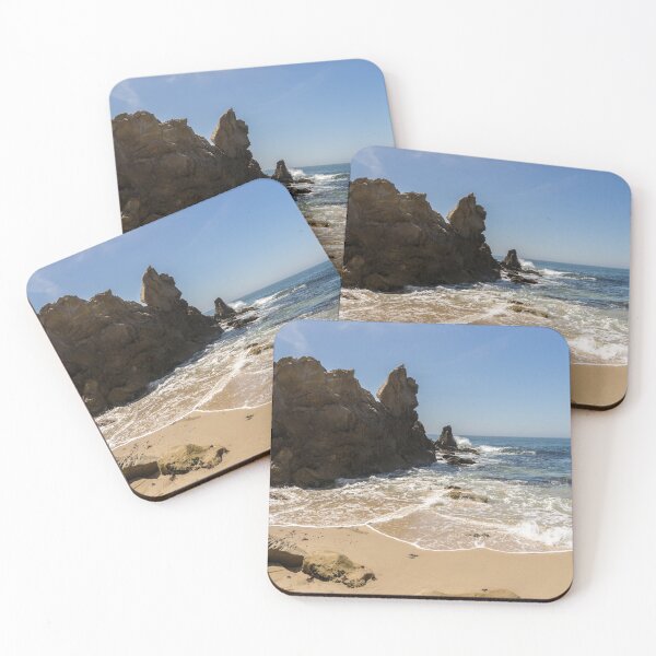 Item preview, Lacy Seafoam and Jagged Rocks - Corona Del Mar Beach Orange County California designed and sold by Georgia Mizuleva.