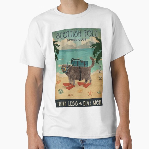 Item preview, Funny Gift for Scottish Fold Cat and Diving  Lover designed and sold by Douglafa.