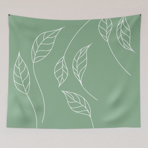 Item preview, White Leaves Pattern designed and sold by redstitchlab.