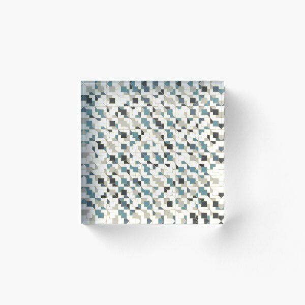 Artikelvorschau, Abstraktes geometrisches quadratisches Muster mit blauen Farben entworfen und verkauft von PaulKDesign.