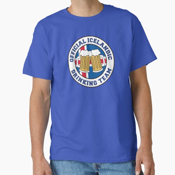 Item preview, Official Icelandic Drinking Team Featuring Flag Of Iceland And Beers designed and sold by jaycartoonist.