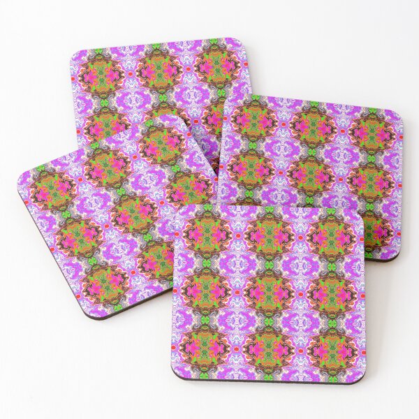 Item preview, Field Trip Pink White Green Orange Blue Pattern designed and sold by Sector18.