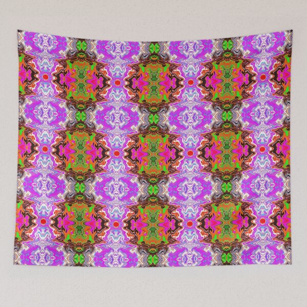Item preview, Field Trip Pink White Green Orange Blue Pattern designed and sold by Sector18.