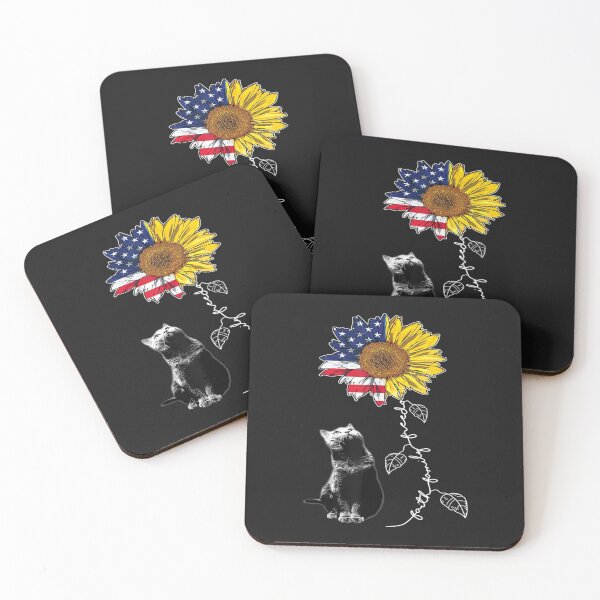 Item preview, Funny Cat Sunflower 4th July Patriotic Faith Family Freedom designed and sold by jamielottie.
