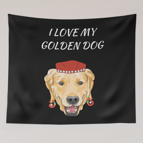 Item preview, I Love My Golden Dog designed and sold by SuperDogsEmpire.