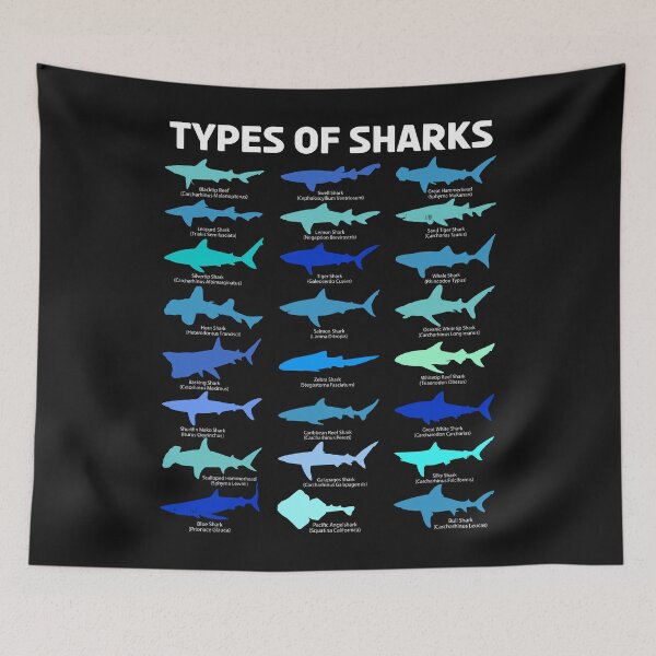 Item preview, Shark Types Hammerhead Species Elasmobranch Ocean Fish Lover Gift designed and sold by TheAplus.