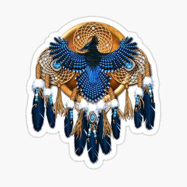 Native American Steller's Jay Mandala Sticker