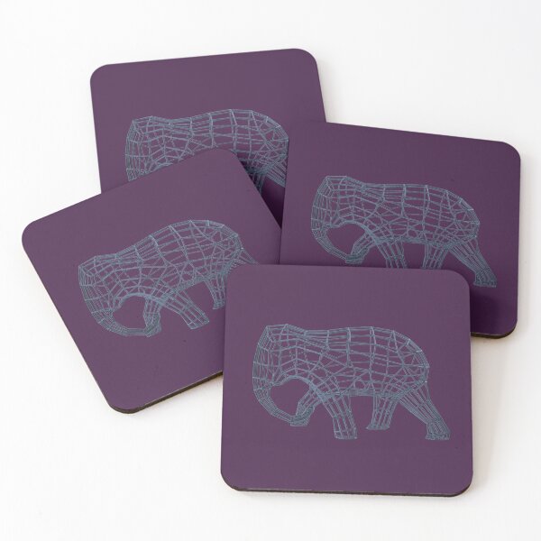 Artikelvorschau, Blue Wire Elephant Line Geometrisches Tier Meme entworfen und verkauft von Ruby Jackson.