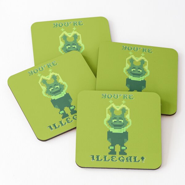 Item preview, Gamer Alien Political Pixel Art Sticker designed and sold by GrynszpanDezign.