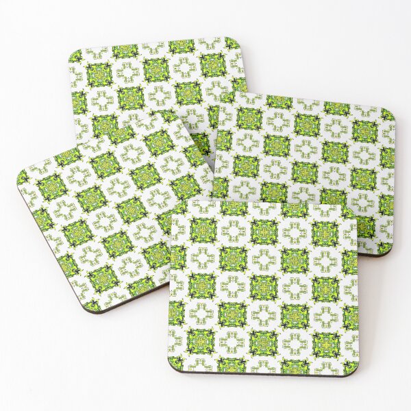 Item preview, Jumping Squirrel Bright Green Yellow Black White Pattern designed and sold by Sector18.