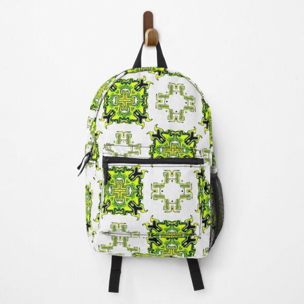 Item preview, Jumping Squirrel Bright Green Yellow Black White Pattern designed and sold by Sector18.