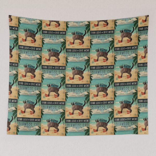 Item preview, Cute Funny Siamese Cat Diving Gift designed and sold by Douglafa.