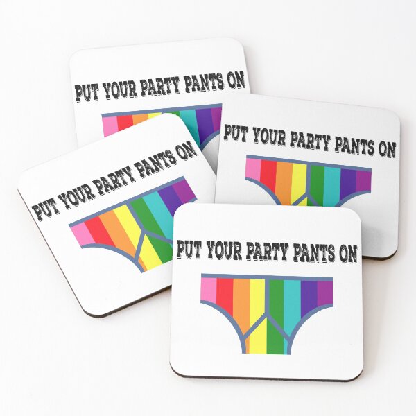 Item preview, Put Your Party Pants On - Pride Rainbow Pants | Lesbian Gay Bisexual Transgender LGBTQ designed and sold by Rocketman2017.