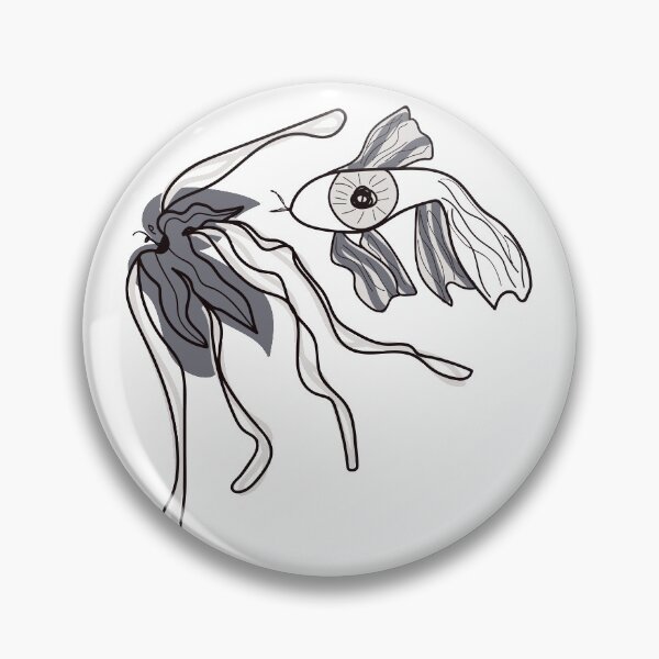 Item preview, Alga and fish mutation- black and white designed and sold by ArtinaStudio.