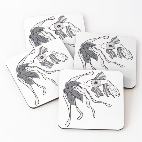 Item preview, Alga and fish mutation- black and white designed and sold by ArtinaStudio.