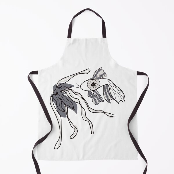 Item preview, Alga and fish mutation- black and white designed and sold by ArtinaStudio.